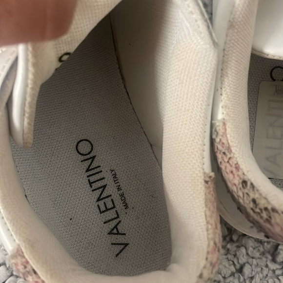 Valentino White/Pink Sneakers with Snake Skin detailing by Mario Valentino - Picture 15 of 16